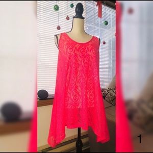 OP hot pink swimsuit cover